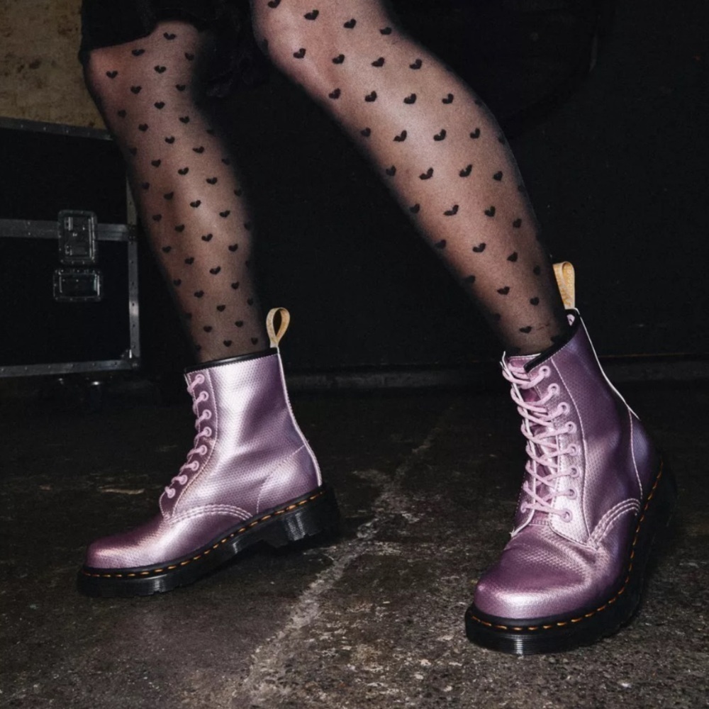Dr. Martens VEGAN 1460 METALLIC EMBOSS LACE UP BOOTS